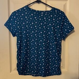 Wonder Nation Teal Floral Kids Tee